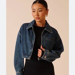 Meshki Cropped Denim Jacket